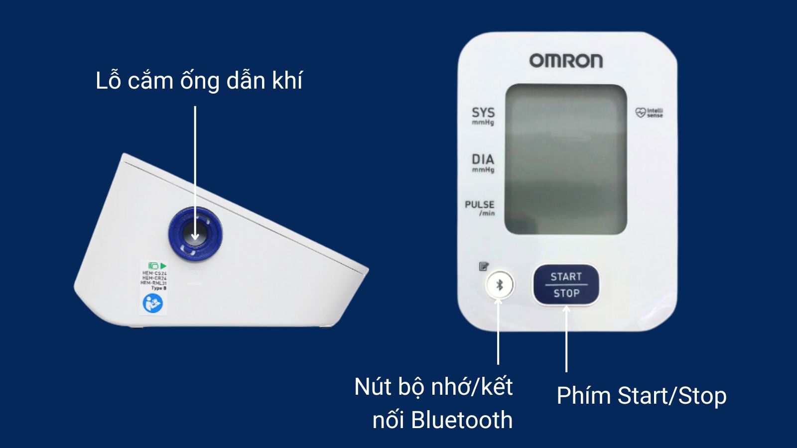 Cấu tạo của máy đo huyết áp Omron Hem 7143T1