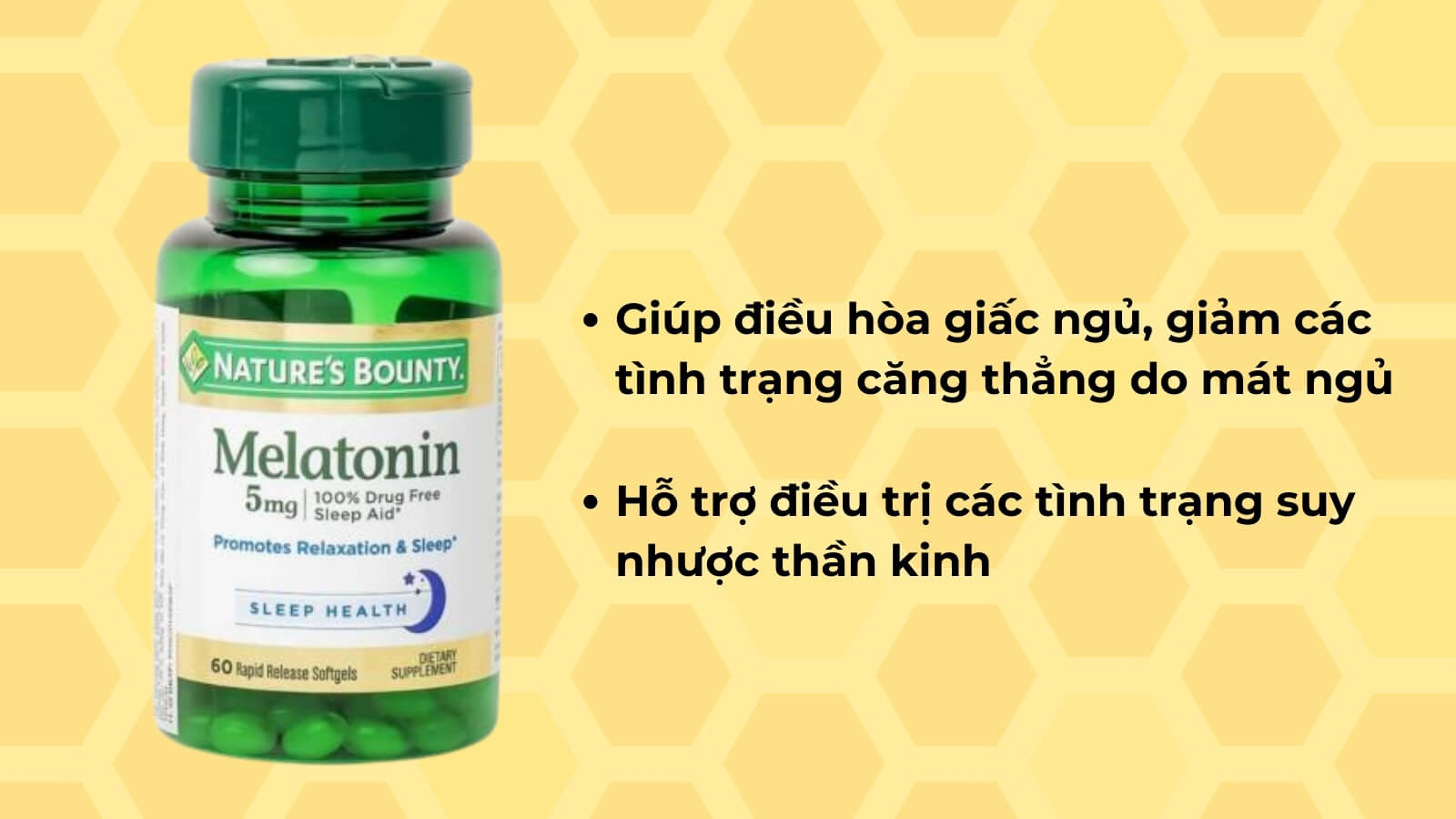 Melatonin có nhiều công dụng đối với chất lượng giấc ngủ