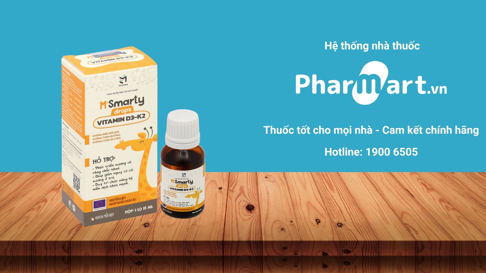 Mua M'smarty drops vitamin D3-K2 chính hãng tại Pharmart.vn