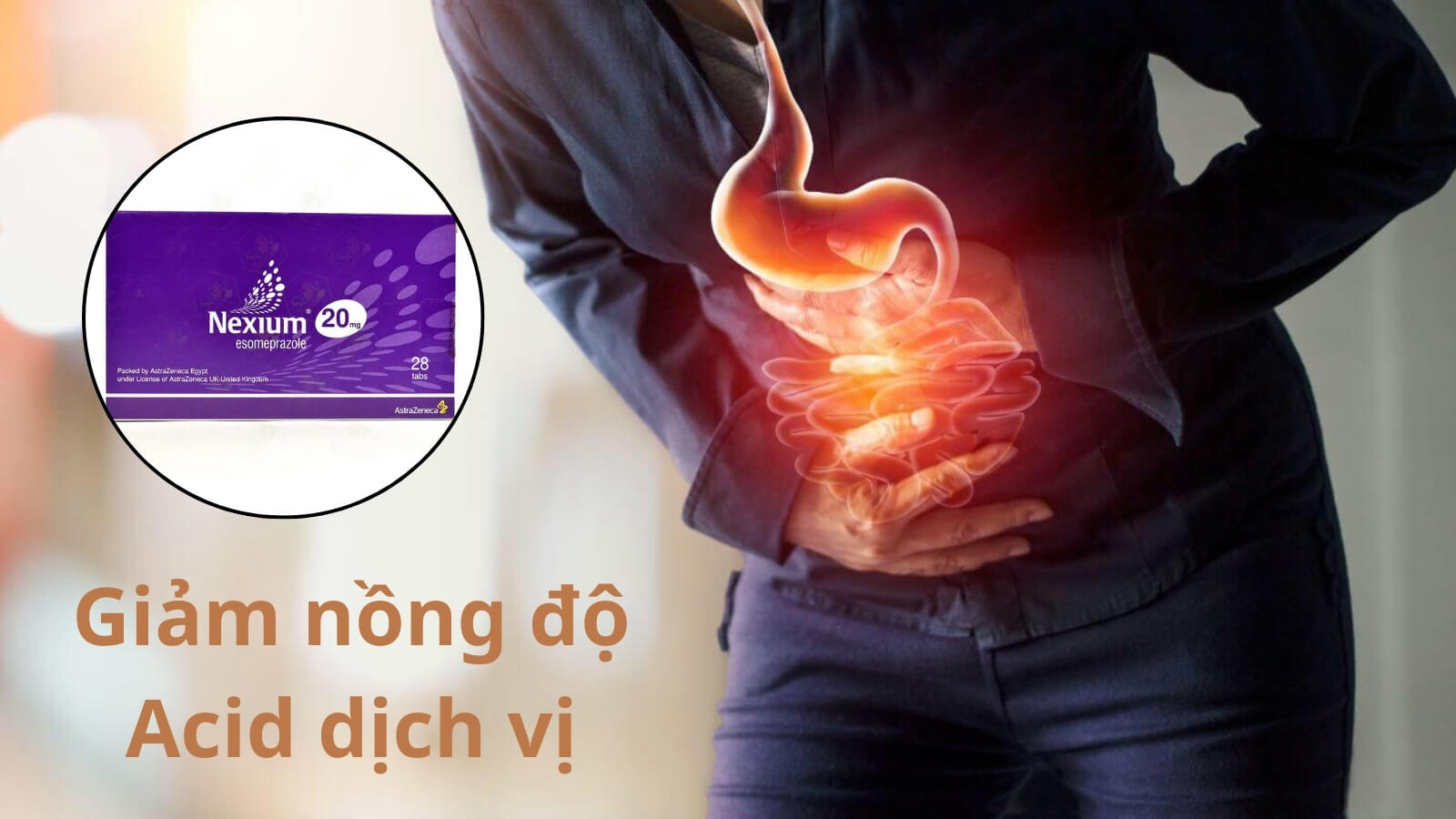 Nexium 20mg có tác dụng điều trị viêm loét dạ dày tá tràng