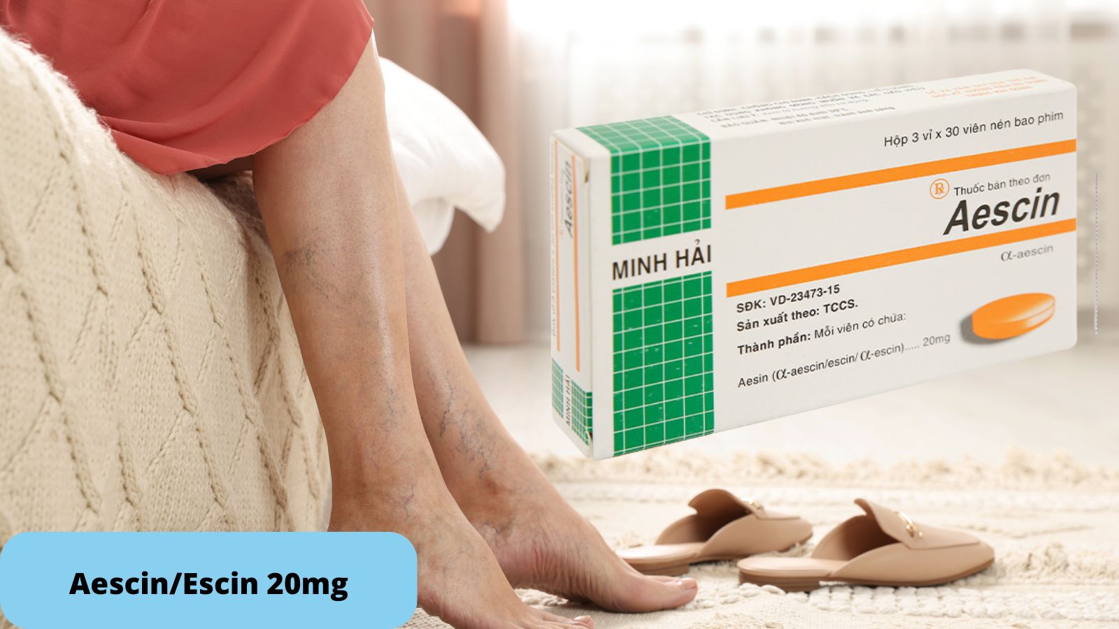 Aescin/Escin thành phần chính của Aescin 20mg