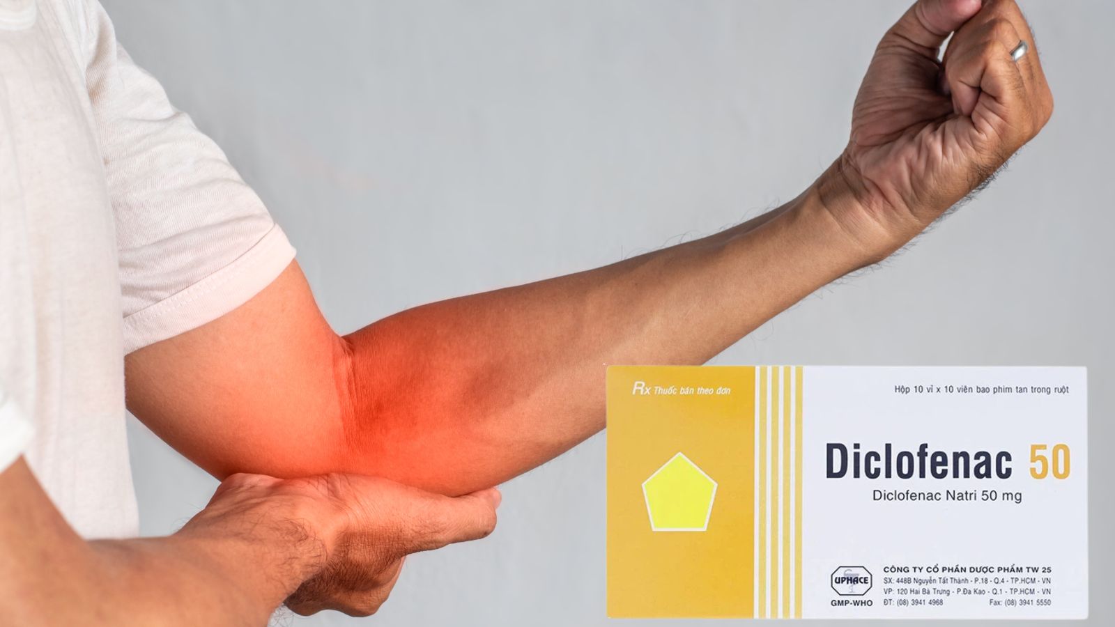 Diclofenac natri - thành phần chính của Diclofenac 50mg Uphace