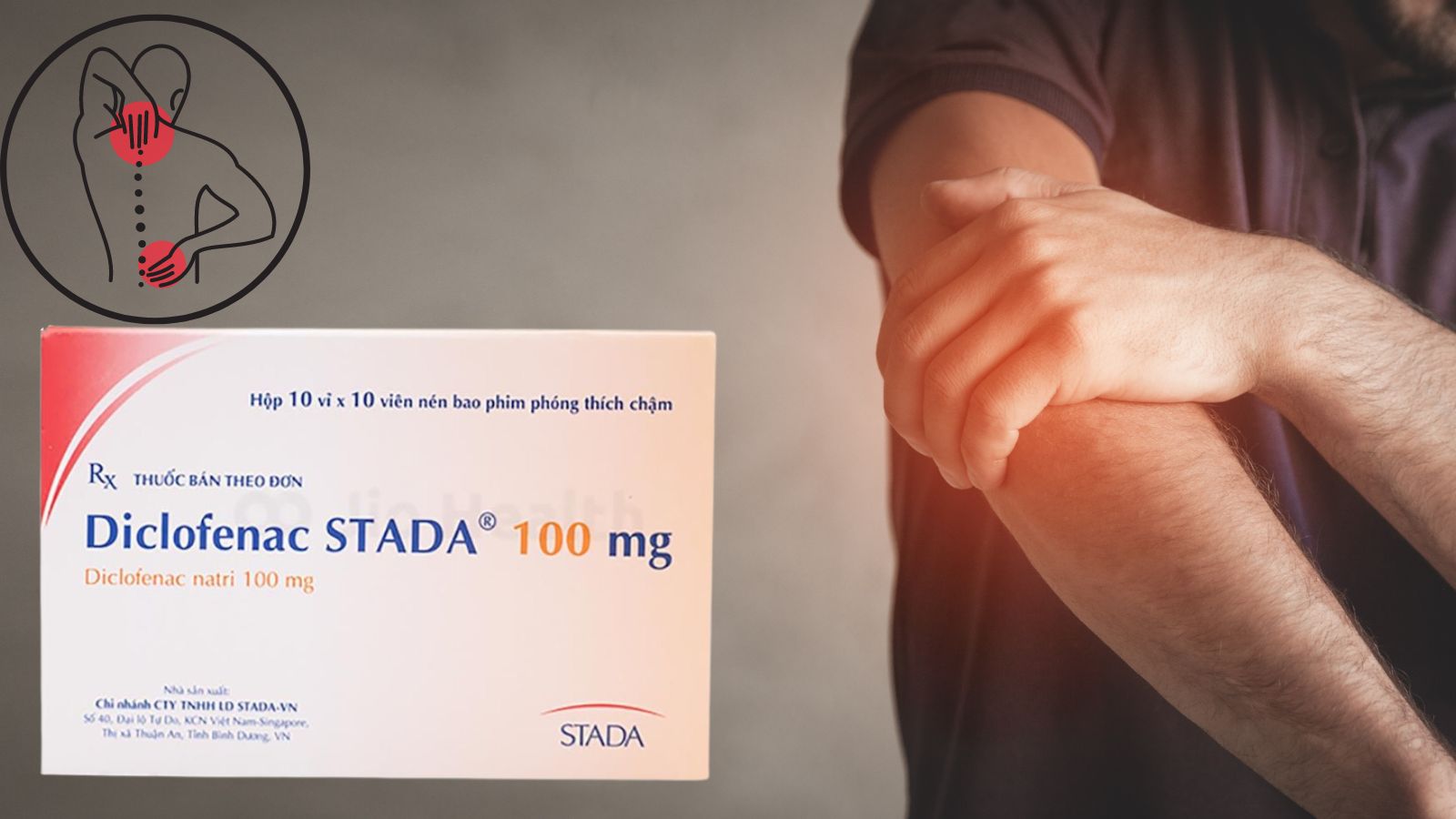 Diclofenac natri - thành phần chính của Diclofenac stada 100mg