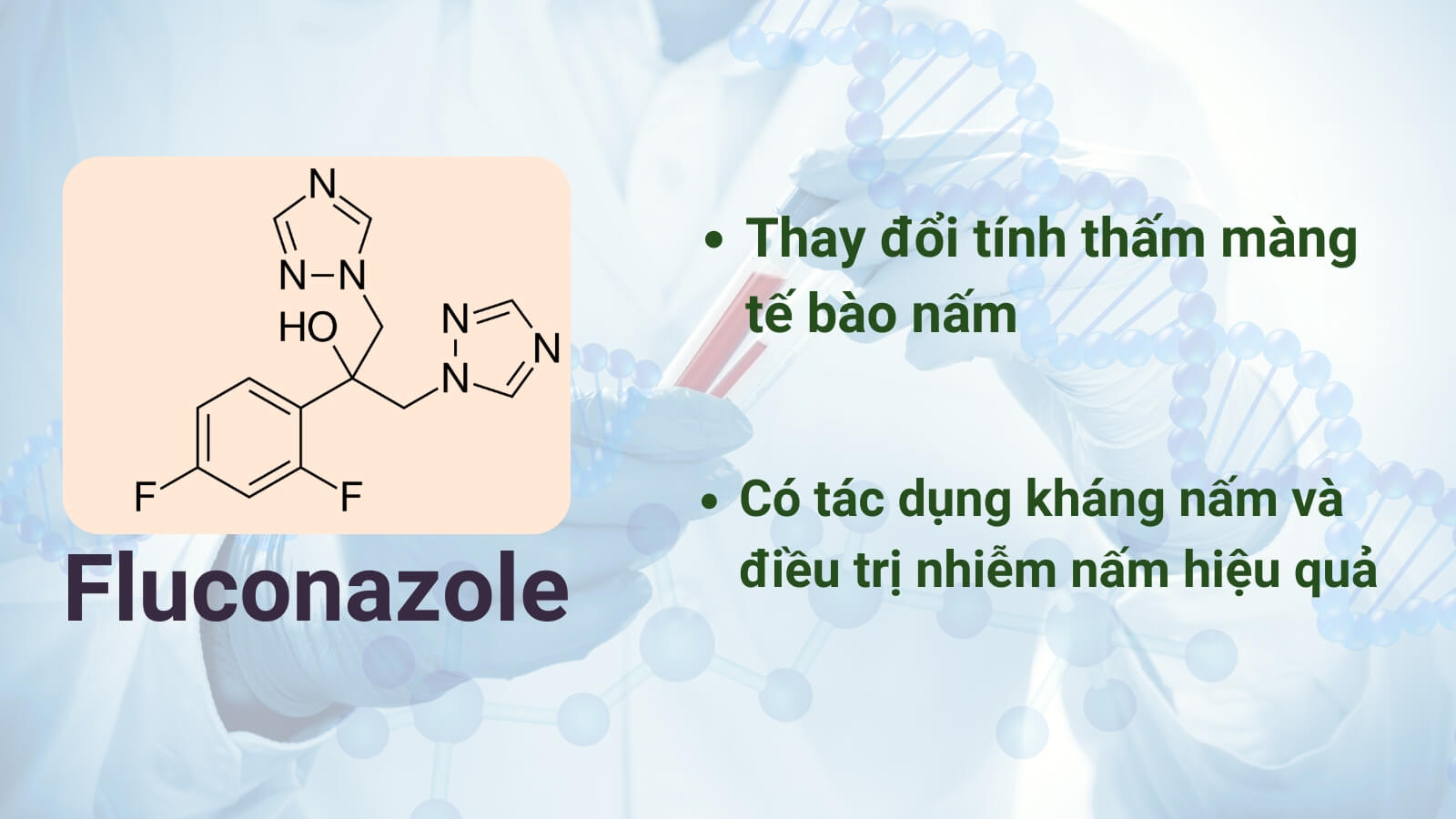 Fluconazole có tác dụng kháng nấm hiệu quả