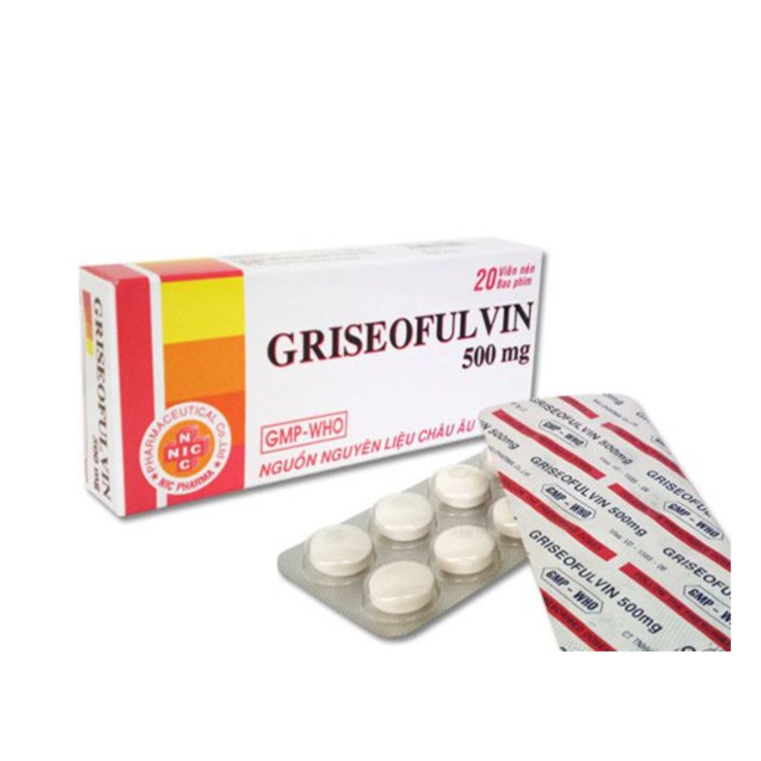 Thuốc Griseofulvin 500mg Điều Trị Nấm Da Nấm Da đầu Pharmartvn