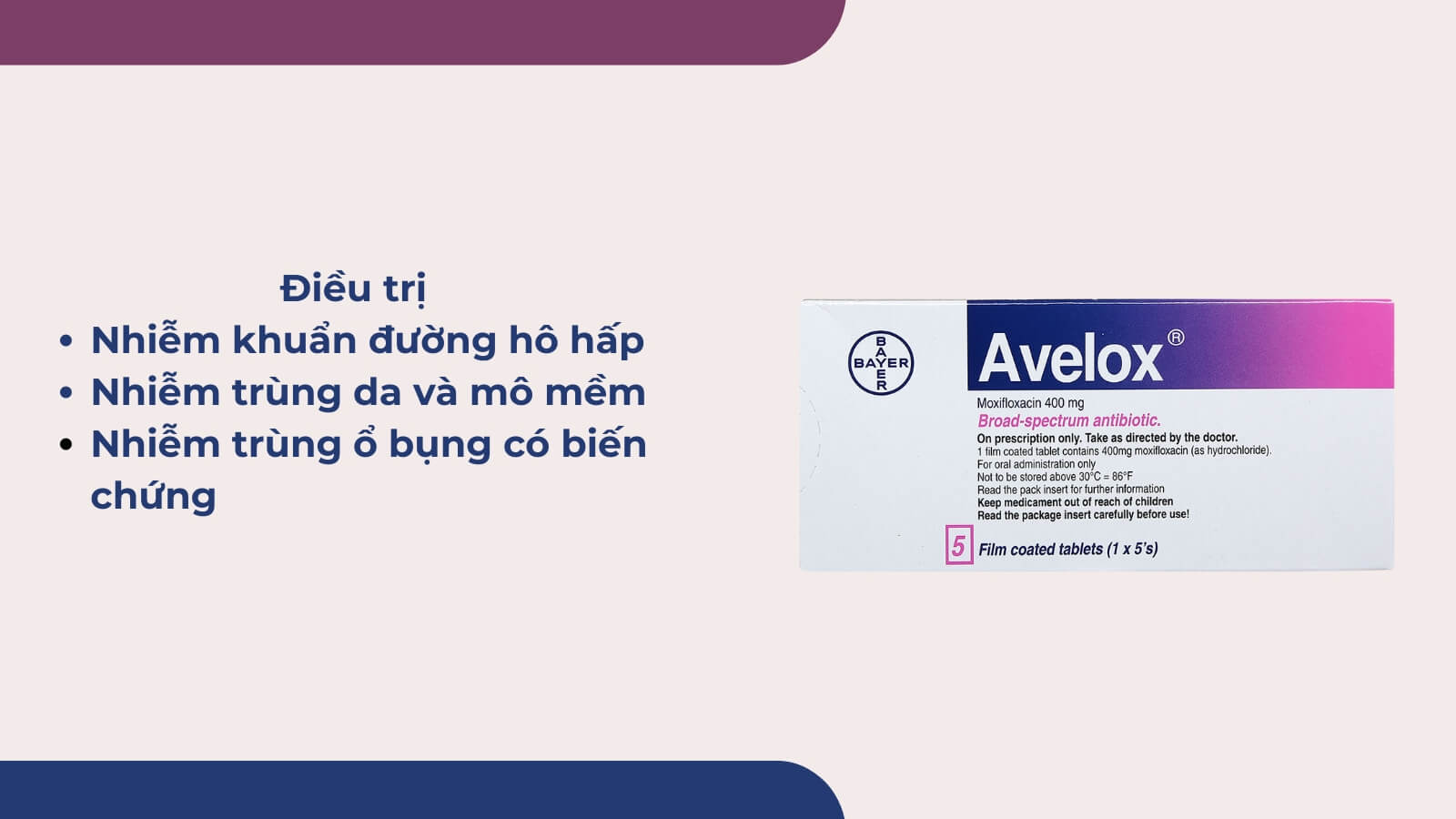 Avelox là nhóm kháng sinh quinolon thế hệ mới