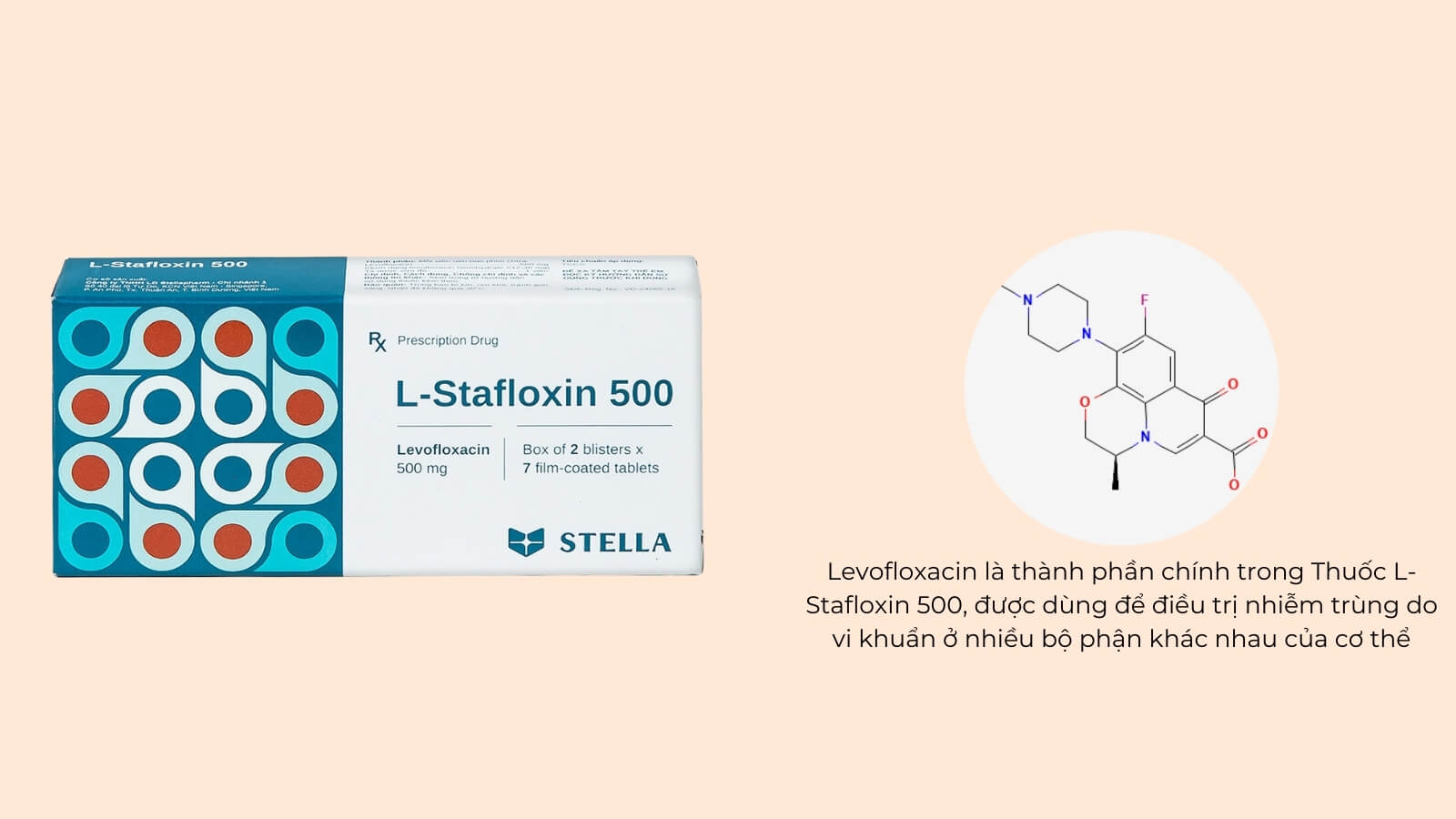 Thành phần Levofloxacin có trong Thuốc L-Stafloxin 500