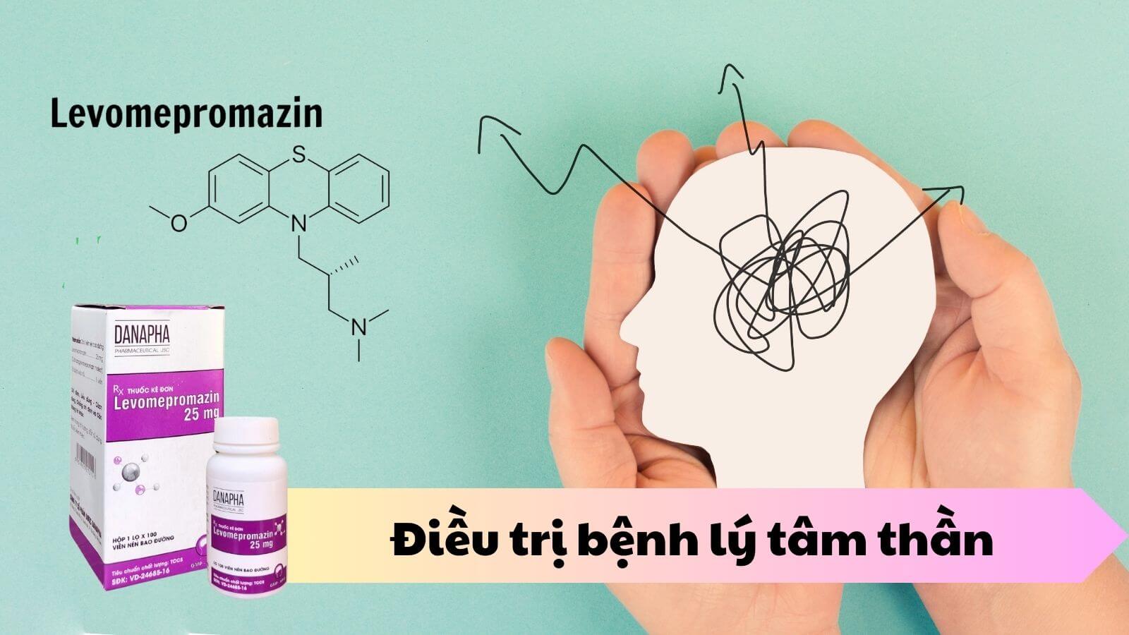 Levomepromazin 25mg Danapha thuộc nhóm thuốc an thần được chỉ định điều trị các rối loạn tâm thần