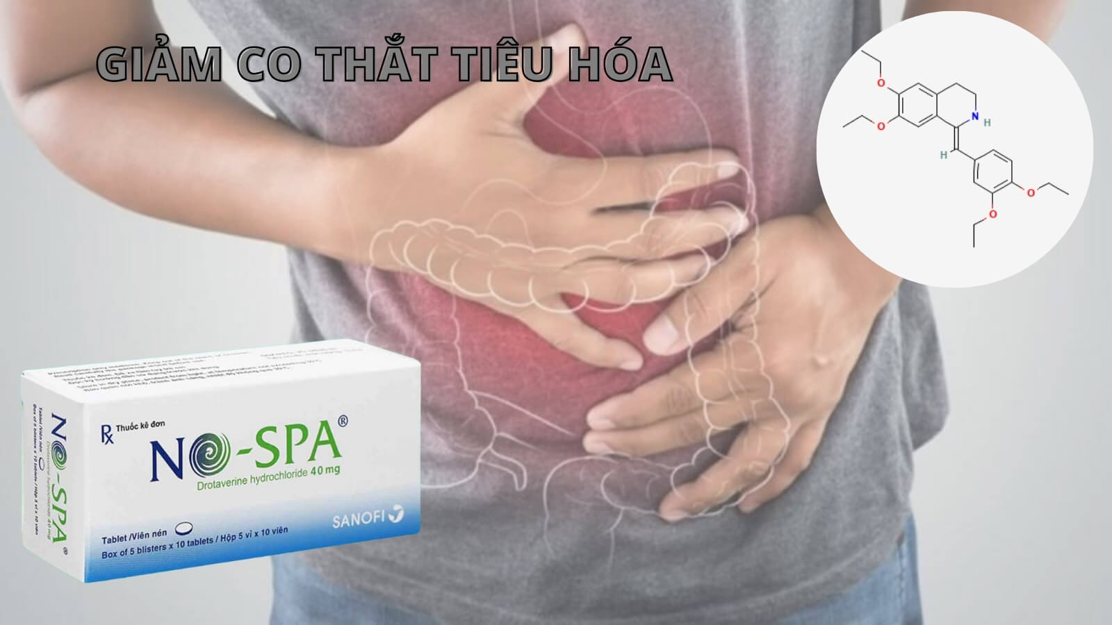 No-spa 40mg điều trị co thế cơ trơn tiêu hóa