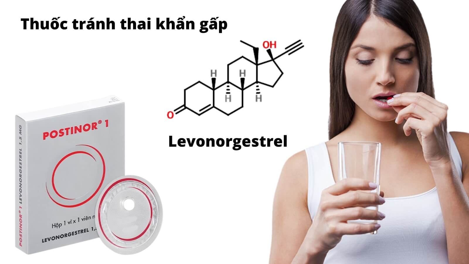 Thuốc tránh thai khẩn cấp Postinor 1 với dược chất chính là Levonorgestrel