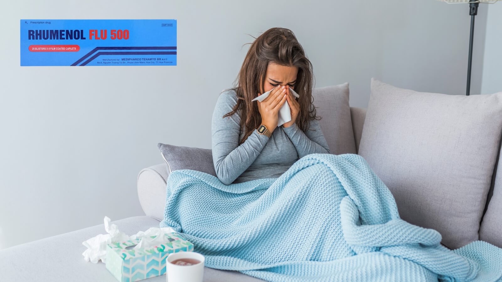 Thuốc Rhumenol Flu làm giảm các triệu chứng của bệnh cảm lạnh