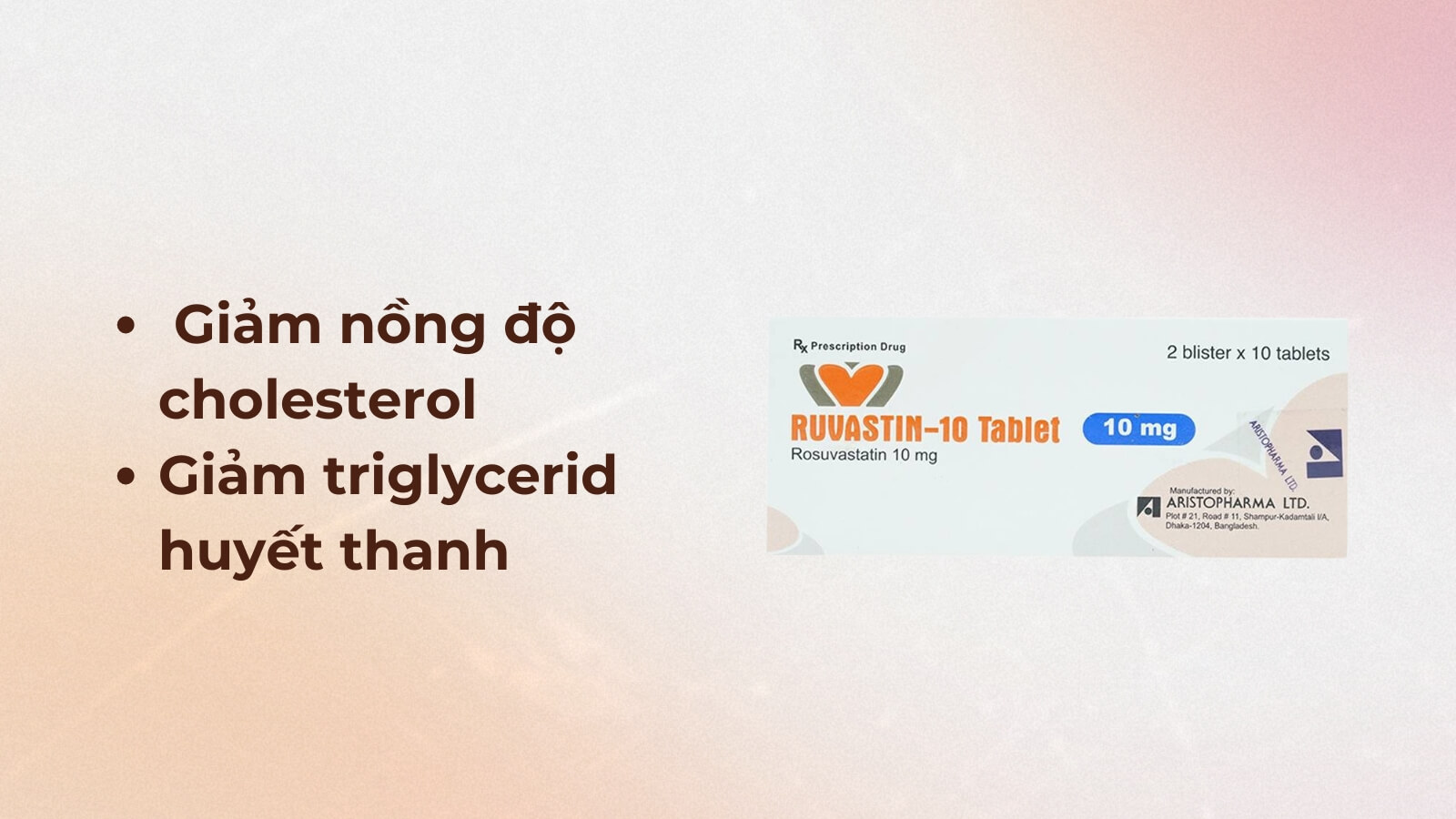 Thuốc giúp làm giảm lượng cholesterol trong máu