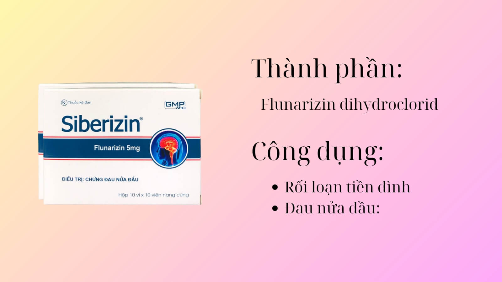 Thành phần và công dụng của thuốc Siberizin