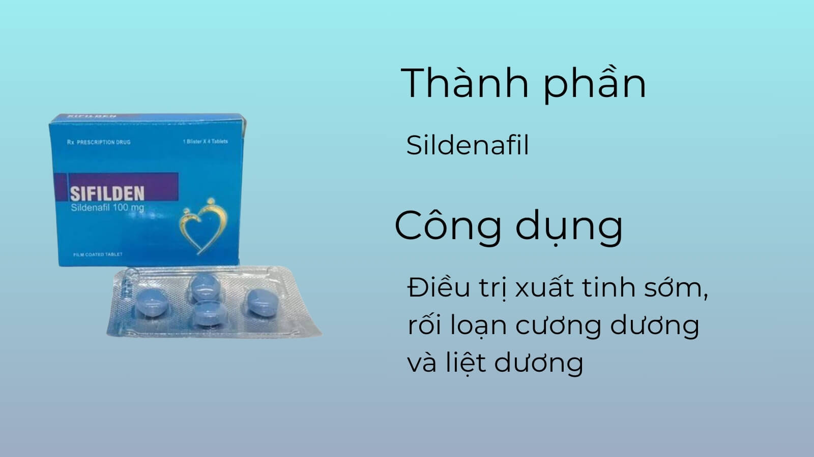 Thành phần và công dụng của thuốc Sifilden