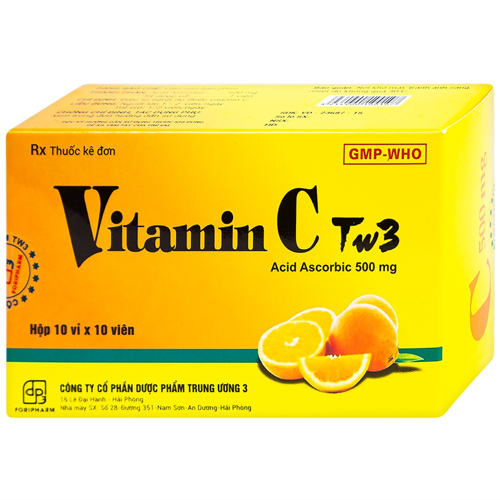 Thuốc Vitamin C TW3 Hộp 10 vỉ x 10 viên Pharmart.vn