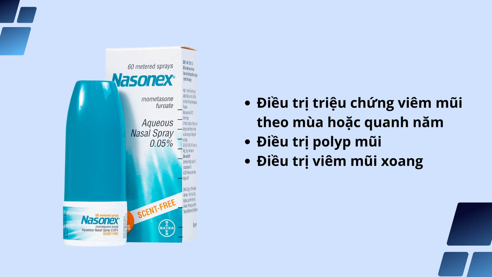 Nasonex mang lại tác dụng hiệu quả trong điều trị viêm mũi