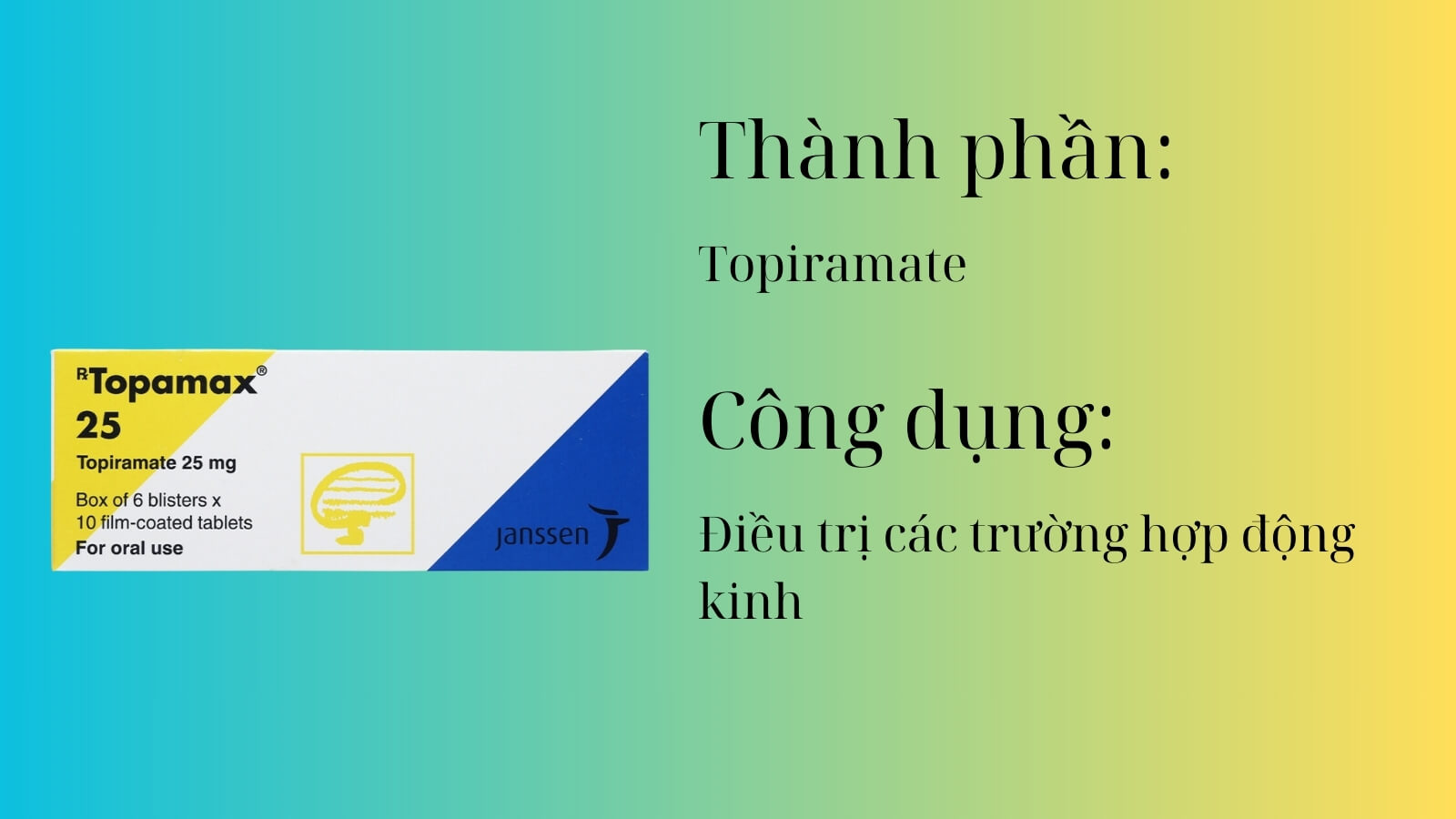 Thành phần và công dụng của thuốc Topamax 25