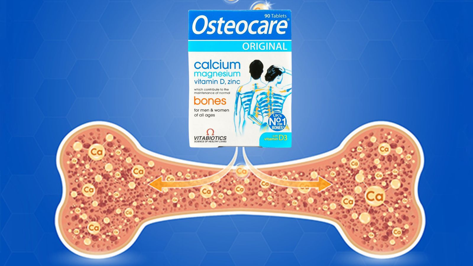 Vitabiotics osteocare bổ sung các chất khoáng cần thiết cho xương