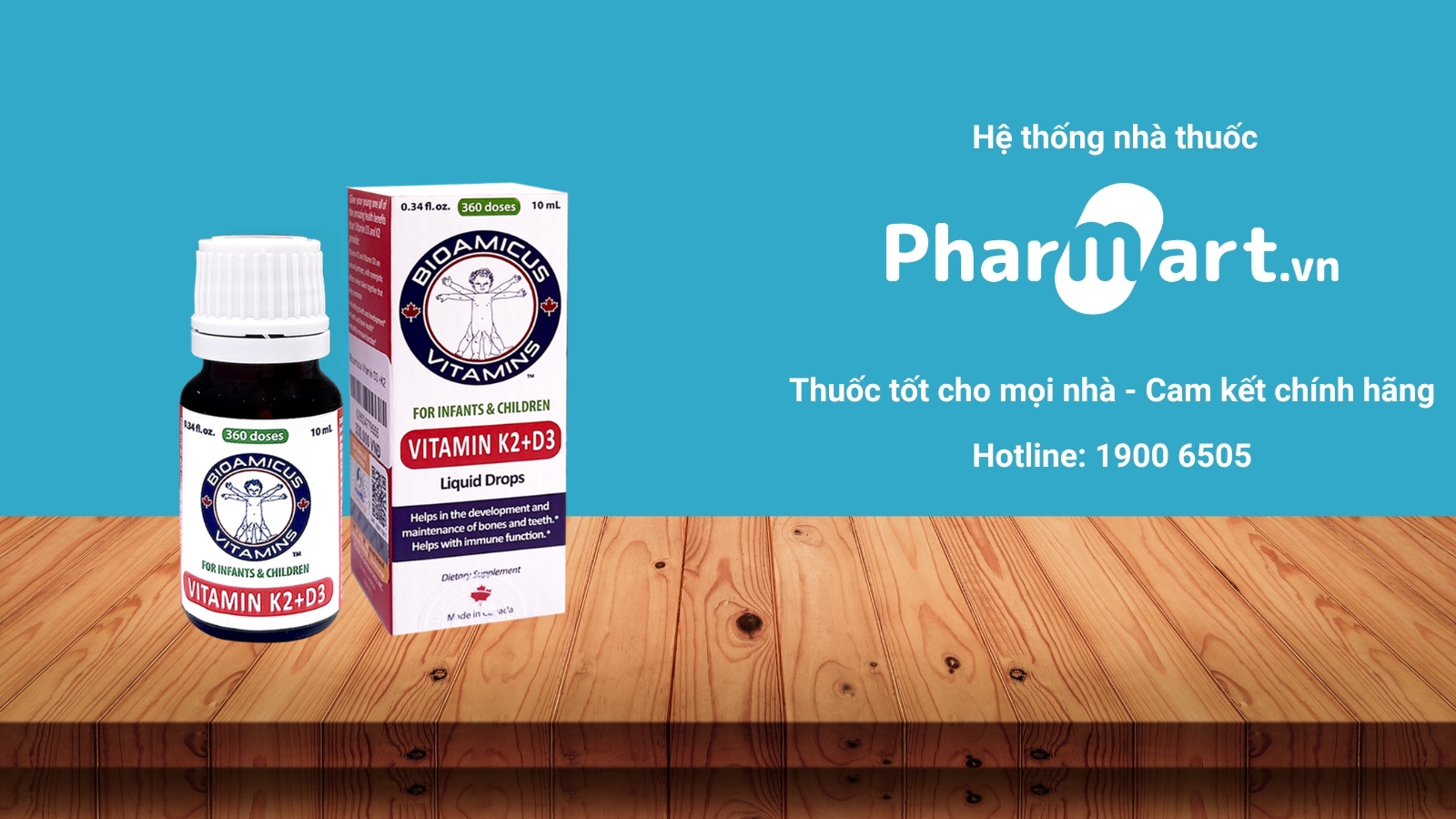 Mua ngay Bioamicus Vitamin K2+D3 chính hãng tại Pharmart.vn